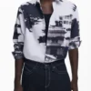 Overhemd met urban print