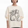Oversized sweatshirt met bloemenprint