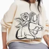 Oversized sweatshirt met bloemenprint
