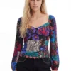 Patchwork-corsetblouse