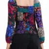 Patchwork-corsetblouse