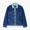 Patchwork denim jas