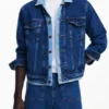 Patchwork denim jas