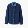 Patchwork denim overhemd