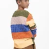 Patchwork gebreide trui