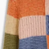 Patchwork gebreide trui