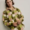 Patchwork geruit overhemd