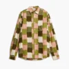 Patchwork geruit overhemd