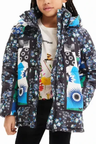 Patchwork gewattede jas