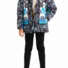 Patchwork gewattede jas