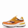 Patchwork-Sneakers van gespleten leer