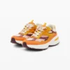 Patchwork-Sneakers van gespleten leer