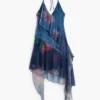 Pixelated jurk met ruches