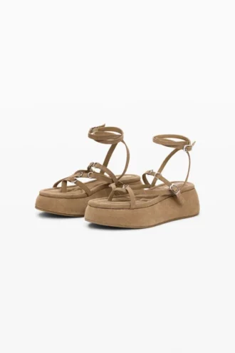 Platform leren Sandalen