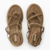 Platform leren Sandalen
