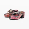 Platformen-Sandalen met print