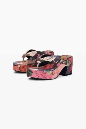 Platformen-Sandalen met print