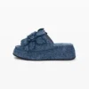 Platformen-Sandalen van denim