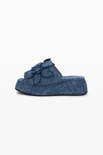 Platformen-Sandalen van denim