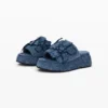 Platformen-Sandalen van denim