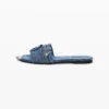 Platte denim Sandalen