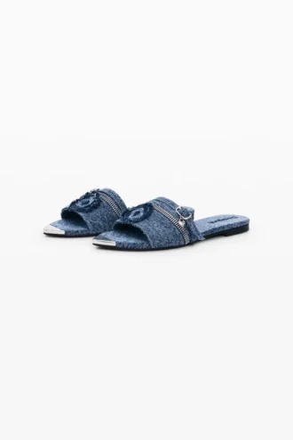Platte denim Sandalen