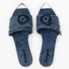 Platte denim Sandalen