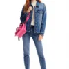 Push-up skinny jeans met bloemenprint