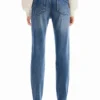 Push-up skinny jeans met bloemenprint