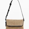 Raffia-schoudertas