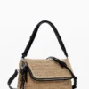 Raffia-schoudertas