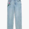 Rechte bloemenjeans