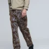 Rechte broek met textuur