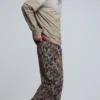Rechte broek met textuur