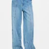 Rechte Jeans met omgekeerd effect