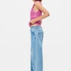 Rechte Jeans met omgekeerd effect
