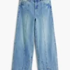 Rechte Jeans met omgekeerd effect