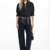 Rechte Jeans met stiksels