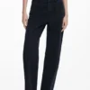 Rechte Jeans met stiksels