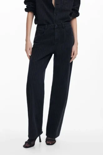 Rechte Jeans met stiksels