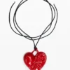 Rode hartvormige Zalio-ketting
