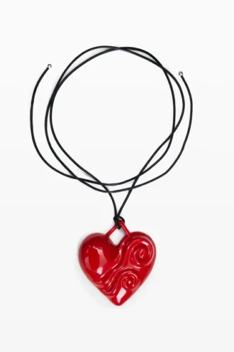Rode hartvormige Zalio-ketting