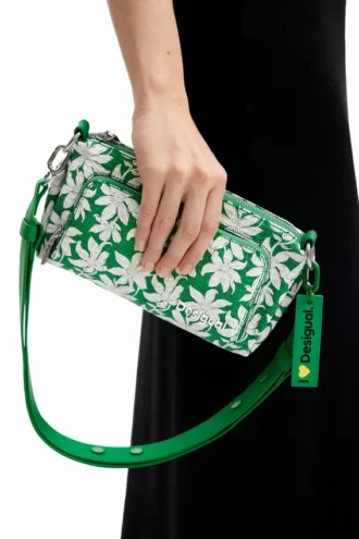 S Crossbodytas met bloemenprint en textuur