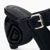 Sandalen met hak in leerlook