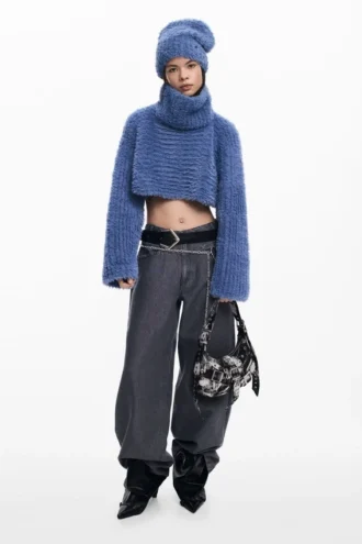Set met cropped trui en muts