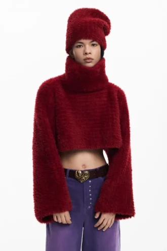 Set met cropped trui en muts