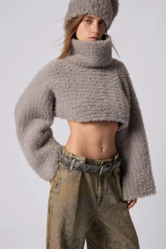 Set met cropped trui en muts