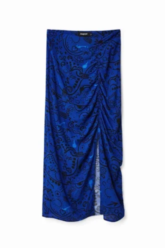 Slanke midi-rok met split