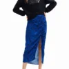Slanke midi-rok met split