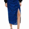 Slanke midi-rok met split